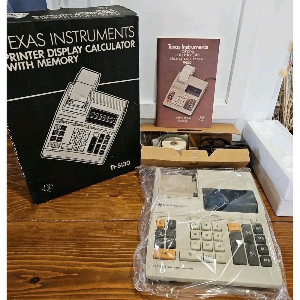 Vintage NEW IN BOX  Texas Instruments TI-5130‎  Electronic Office Calculator